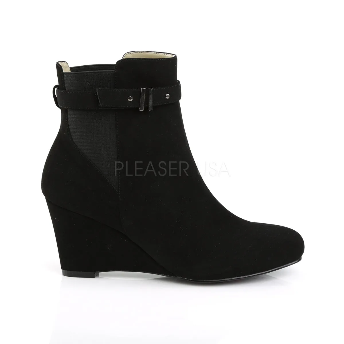 KIMBERLY-102  Black Nubuck Suede