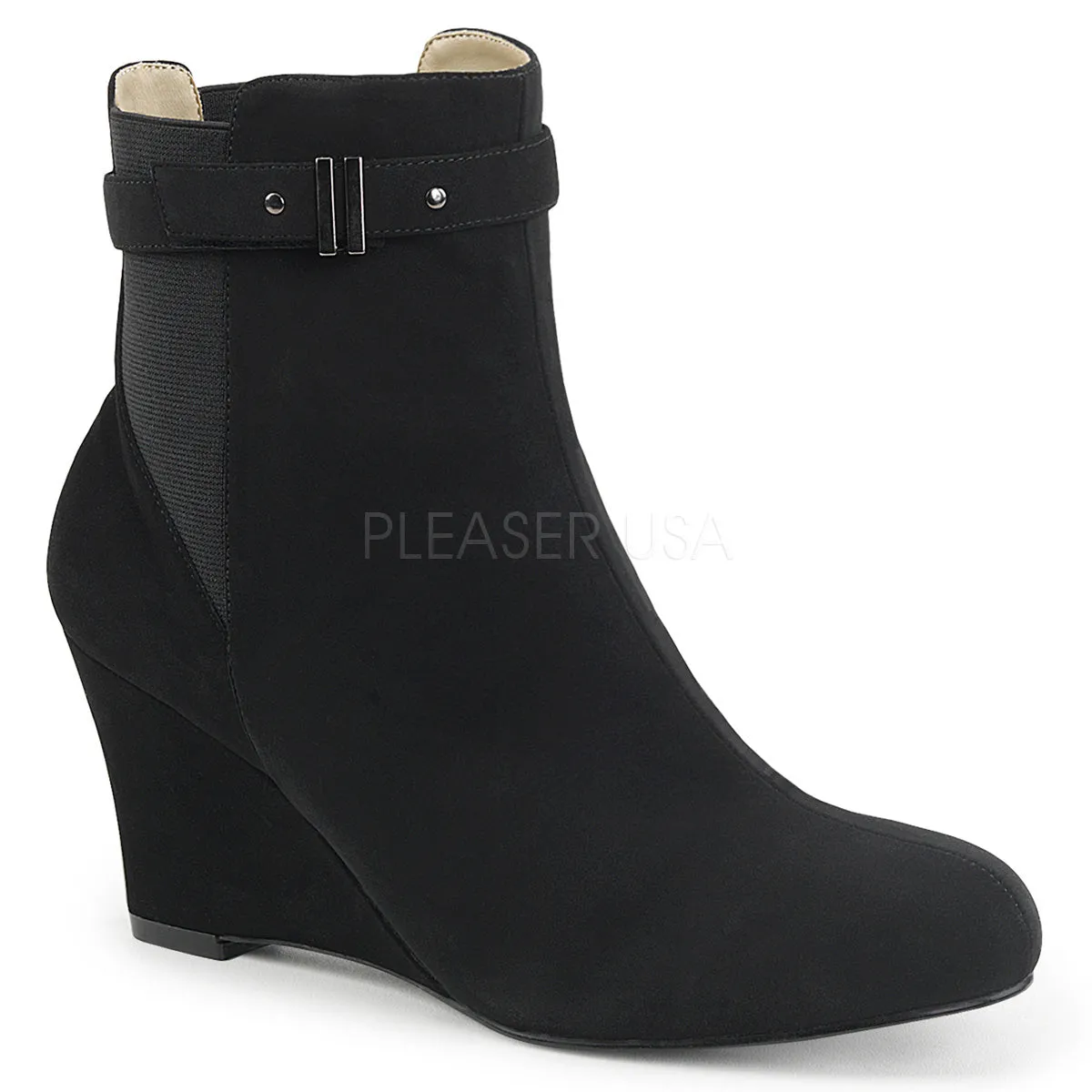 KIMBERLY-102  Black Nubuck Suede