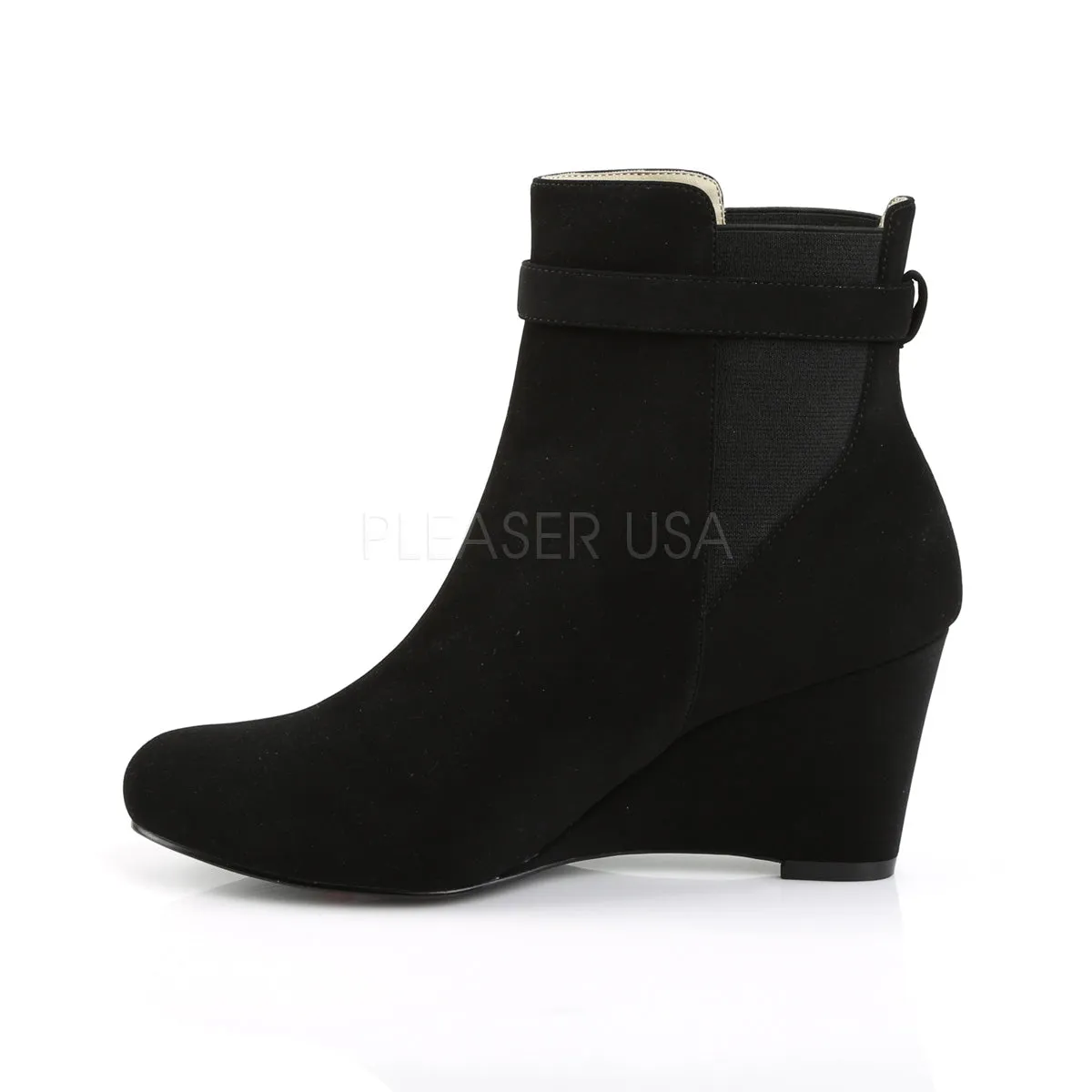KIMBERLY-102  Black Nubuck Suede