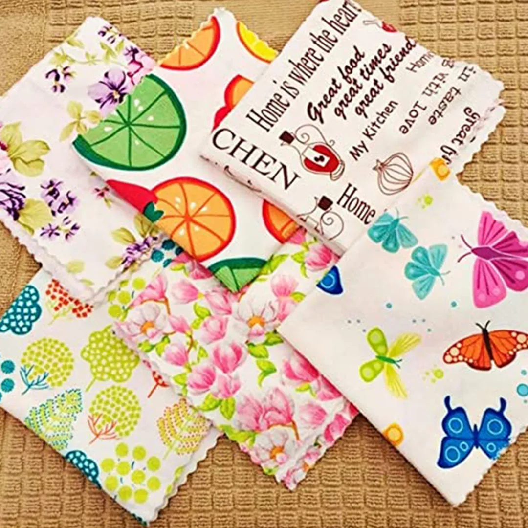 Kitchen Microfiber Cleaning Cloth Flowers 4in1 32cm