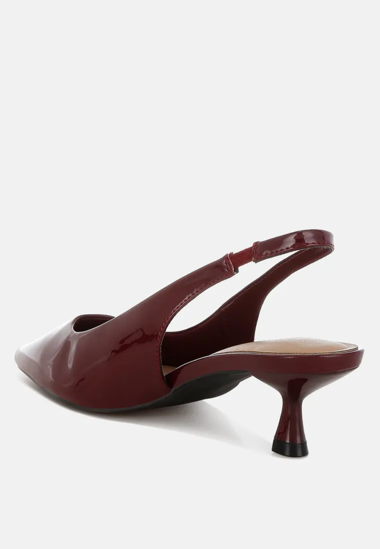 Kitten Heel Slingback Sandals By RUW
