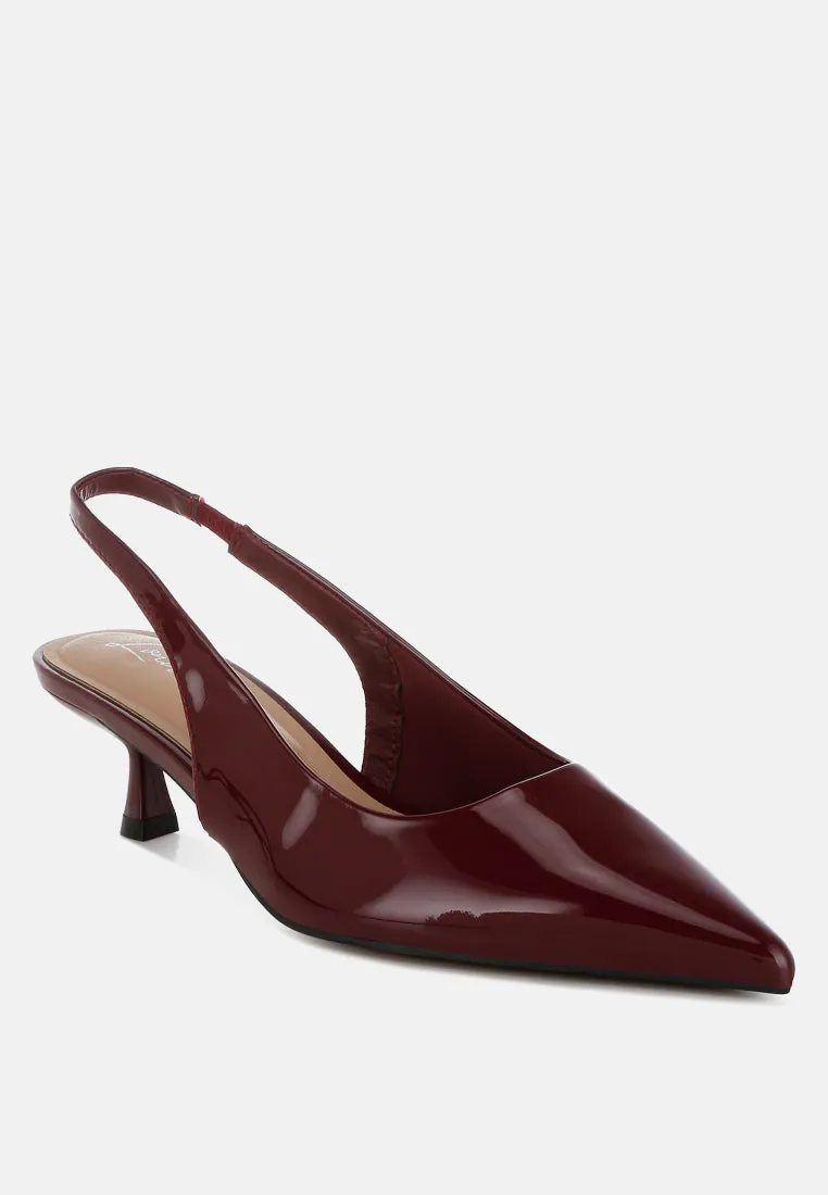 Kitten Heel Slingback Sandals By RUW
