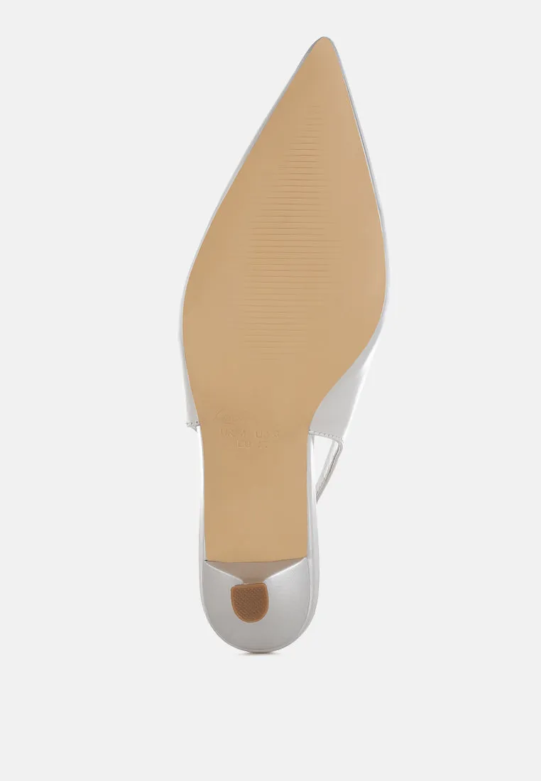 Kitten Heel Slingback Sandals By RUW