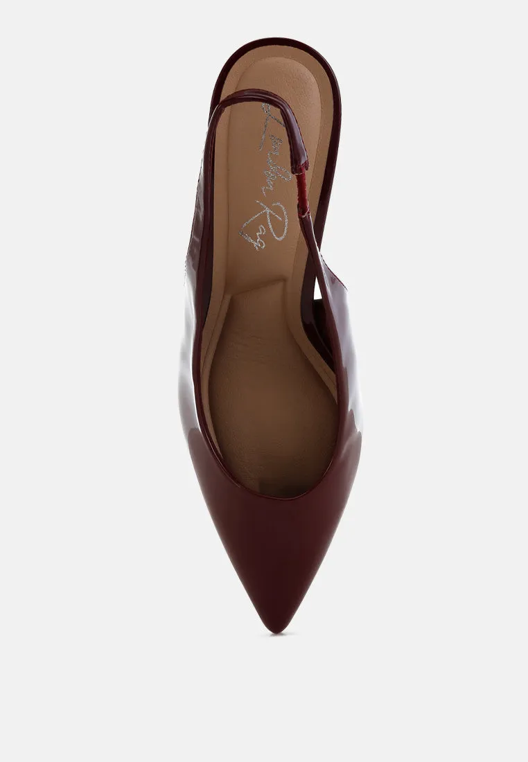 Kitten Heel Slingback Sandals By RUW
