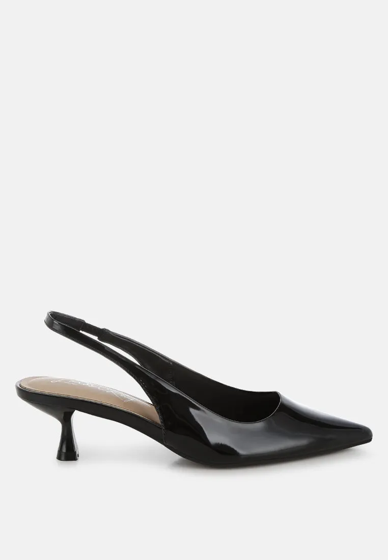 Kitten Heel Slingback Sandals By RUW