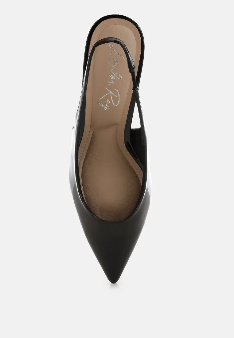 Kitten Heel Slingback Sandals By RUW