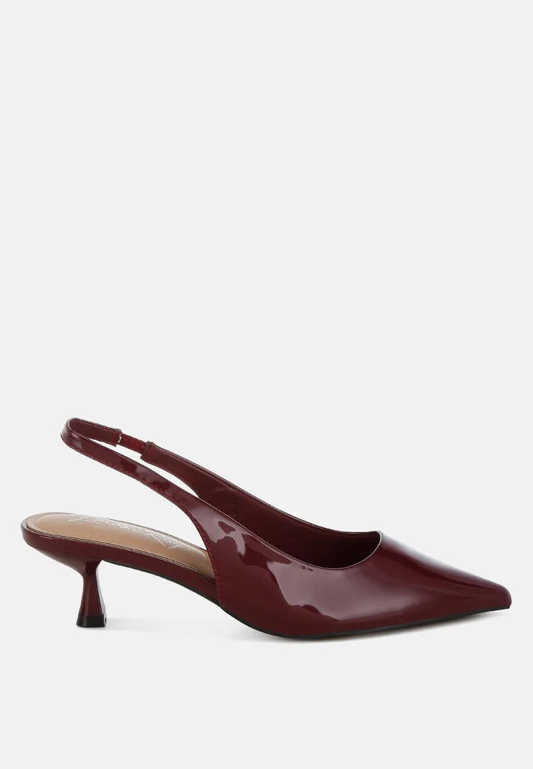 Kitten Heel Slingback Sandals By RUW
