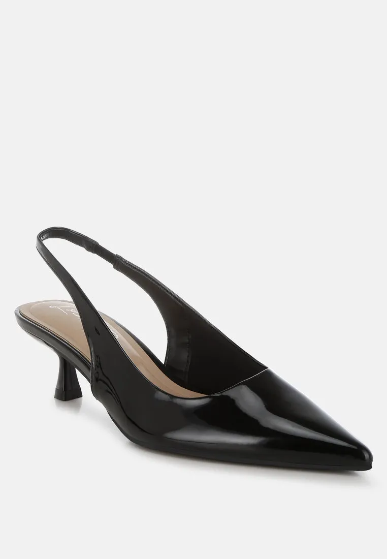 Kitten Heel Slingback Sandals By RUW