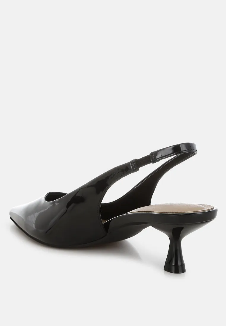 Kitten Heel Slingback Sandals By RUW