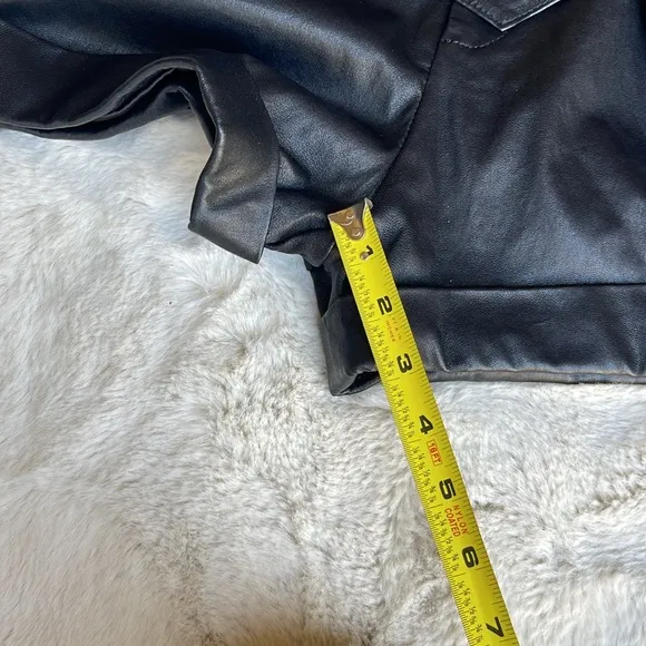 L’Academie vegan Black Leather Women's high waisted Shorts