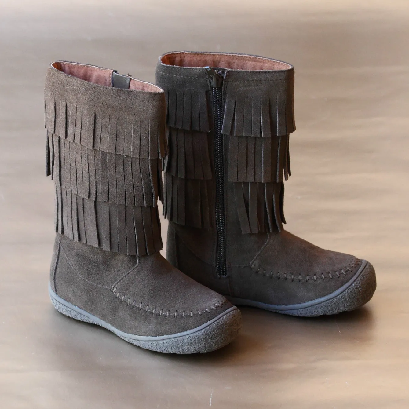 L'Amour Girls 3-Layer Fringe Boot