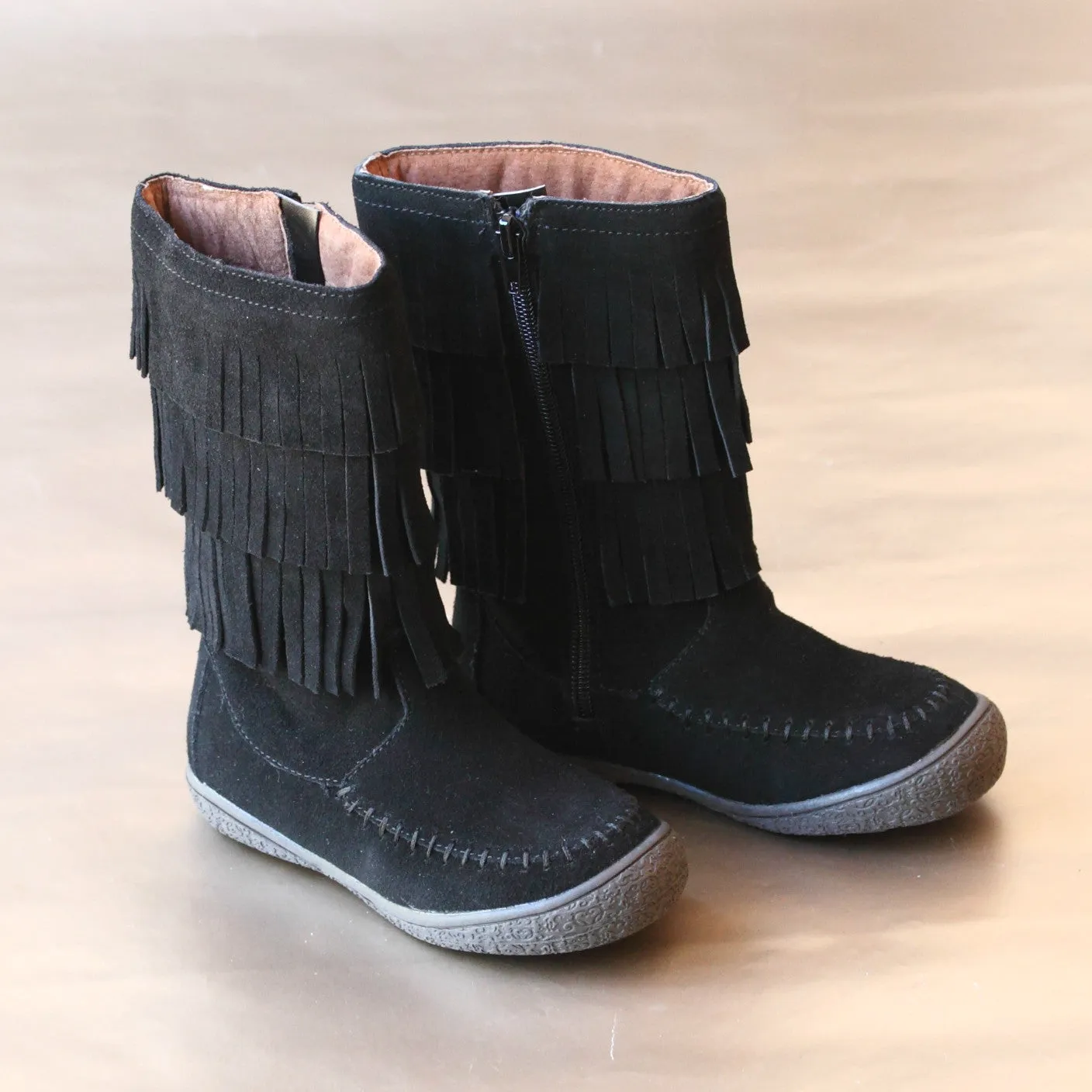 L'Amour Girls 3-Layer Fringe Boot