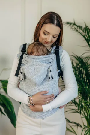 LennyLamb LennyGo Ergonomic Baby Carrier Baby Size Little Herringbone Grey