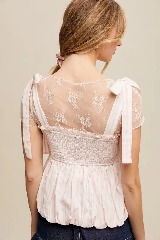 Lexi Babydoll Tie Shoulder Tank