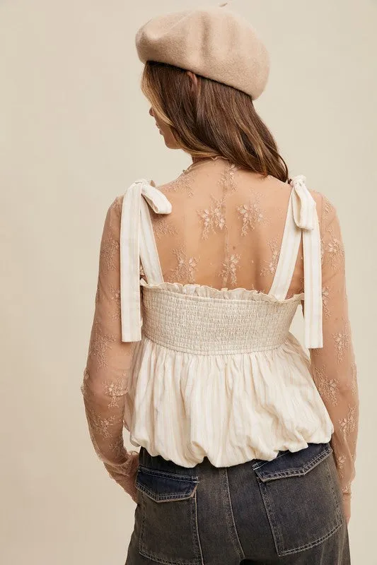 Lexi Babydoll Tie Shoulder Tank