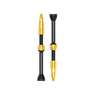 Lezyne Cnc, Tubeless Valve W/Al Stem Nut & Valve Wrench Cap - Gold