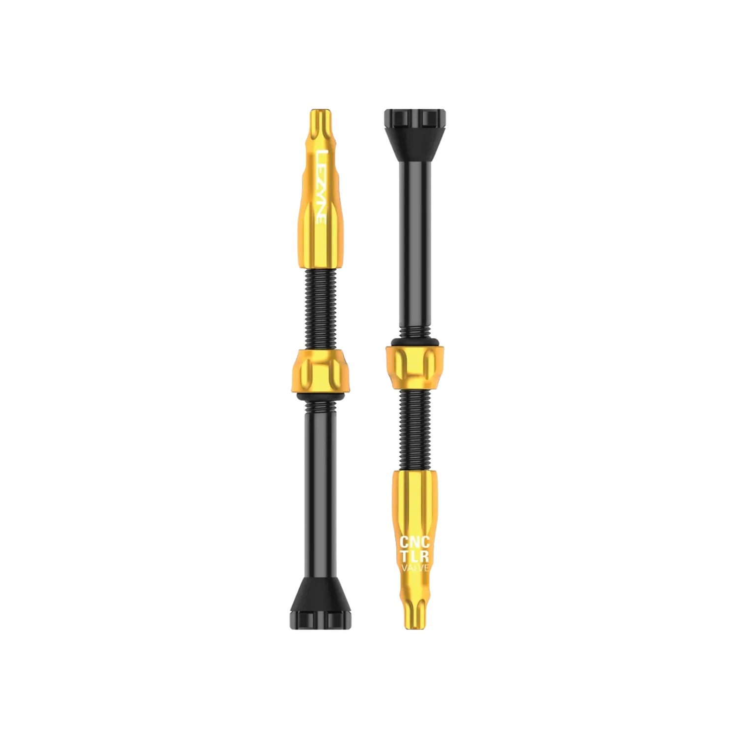 Lezyne Cnc, Tubeless Valve W/Al Stem Nut & Valve Wrench Cap - Gold