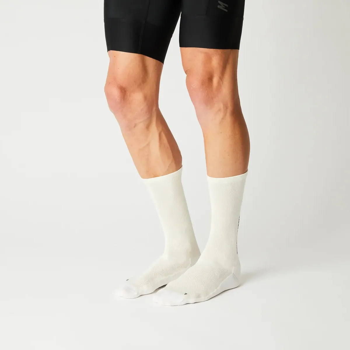 Light Merino Silk Socks - Creme/White