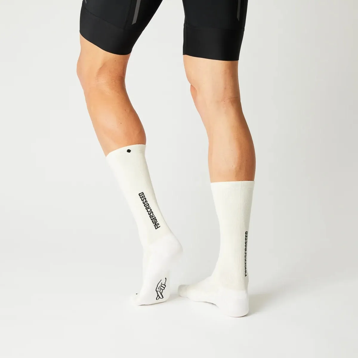 Light Merino Silk Socks - Creme/White