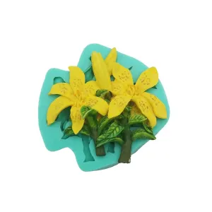Lily Flower Silicone Mold Cake Decorating Tool for Crafts, Resin,Polymer Clay.
