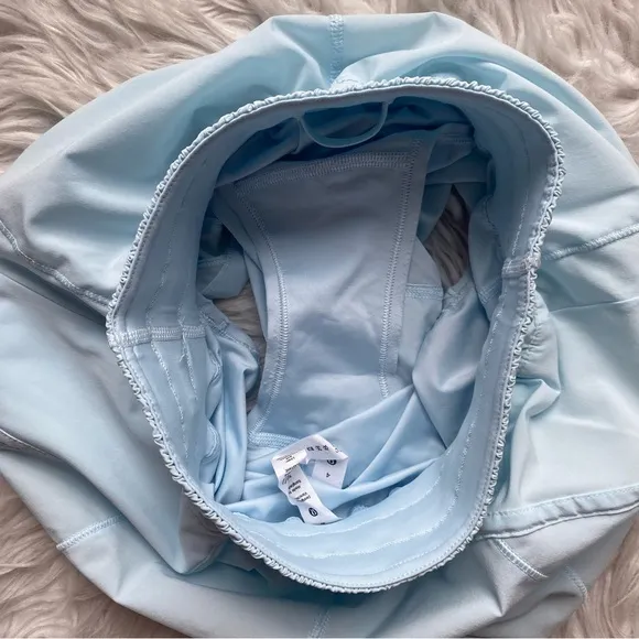 Lululemon Track That High-Rise Lined Short 5” Women’s Size 4 Powder Blue