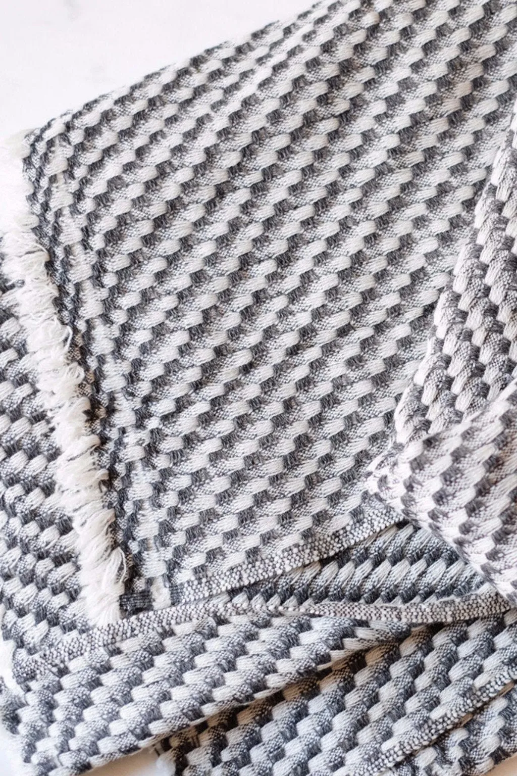 Luxe Cashmere Basket Weave Throw