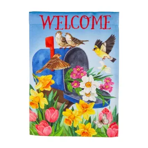 Mailbox Bouquet Garden Suede Flag,14s10731
