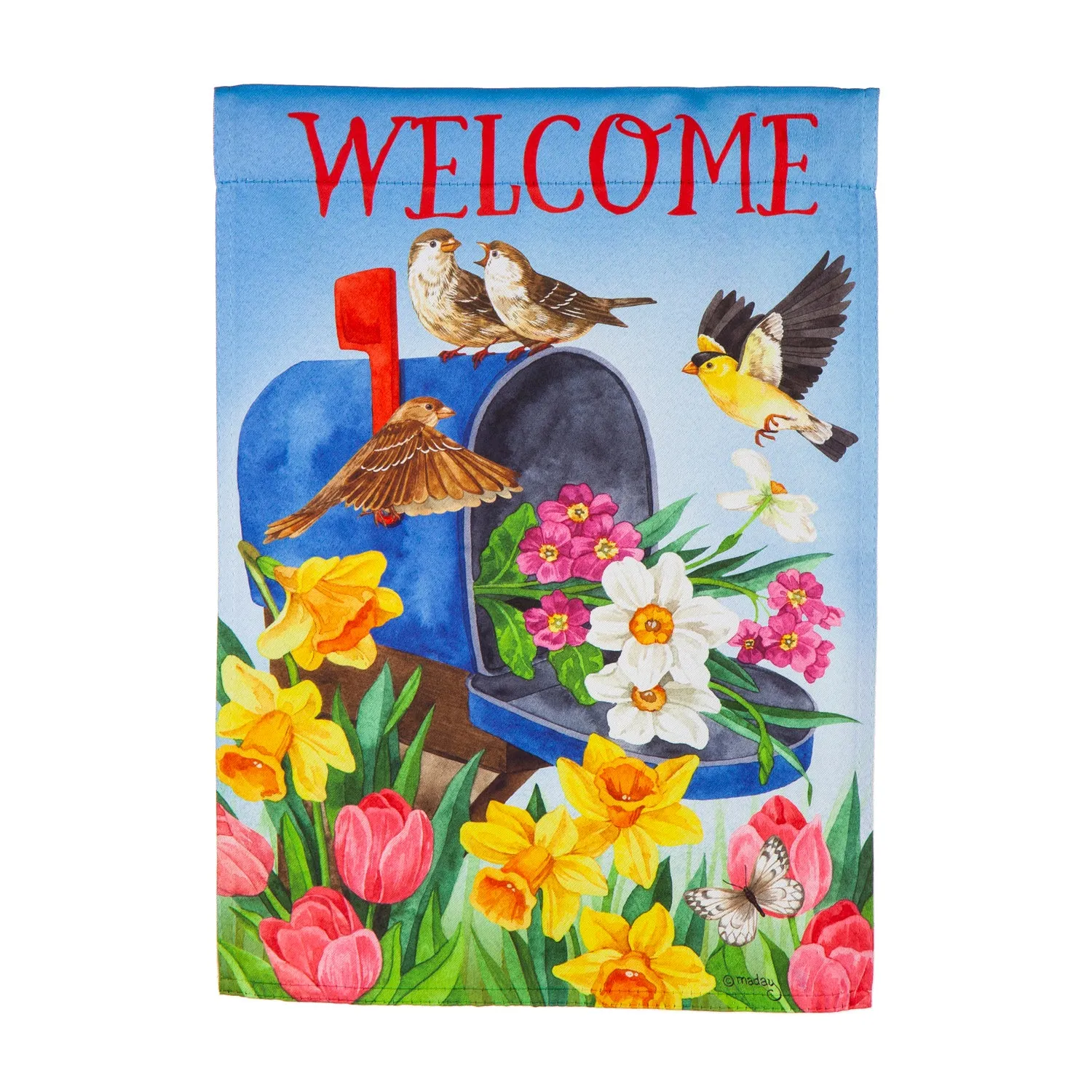 Mailbox Bouquet Garden Suede Flag,14s10731
