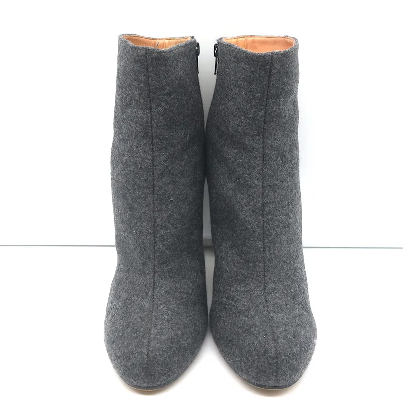 Maison Margiela Ankle Boots Gray Felt Size 41 High Heel Booties