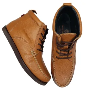 Marc Joseph | NIB Gramercy Tan Grainy Leather Preppy High Top Booties Boy's 1.5