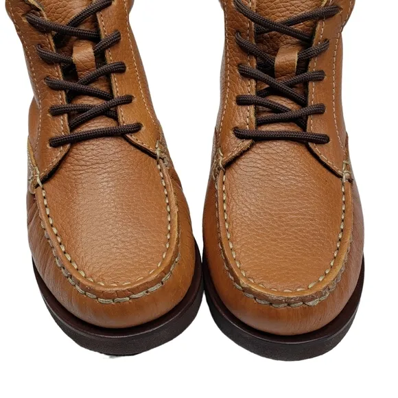 Marc Joseph | NIB Gramercy Tan Grainy Leather Preppy High Top Booties Boy's 1.5