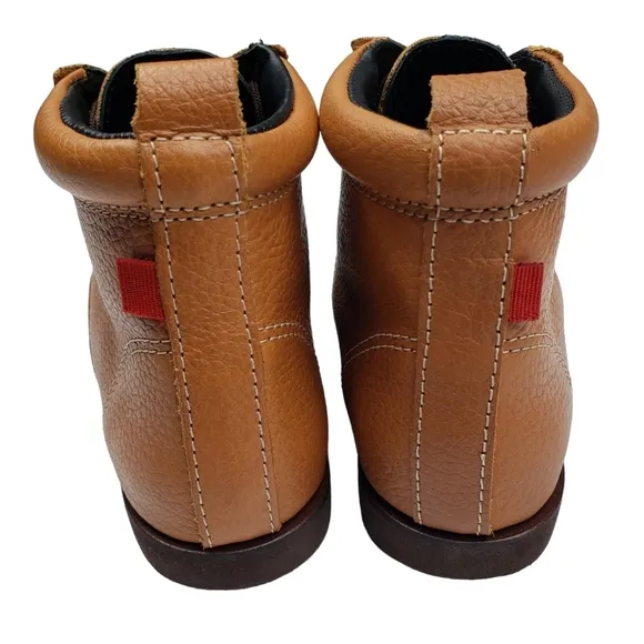Marc Joseph | NIB Gramercy Tan Grainy Leather Preppy High Top Booties Boy's 1.5