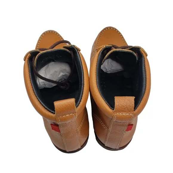 Marc Joseph | NIB Gramercy Tan Grainy Leather Preppy High Top Booties Boy's 1.5