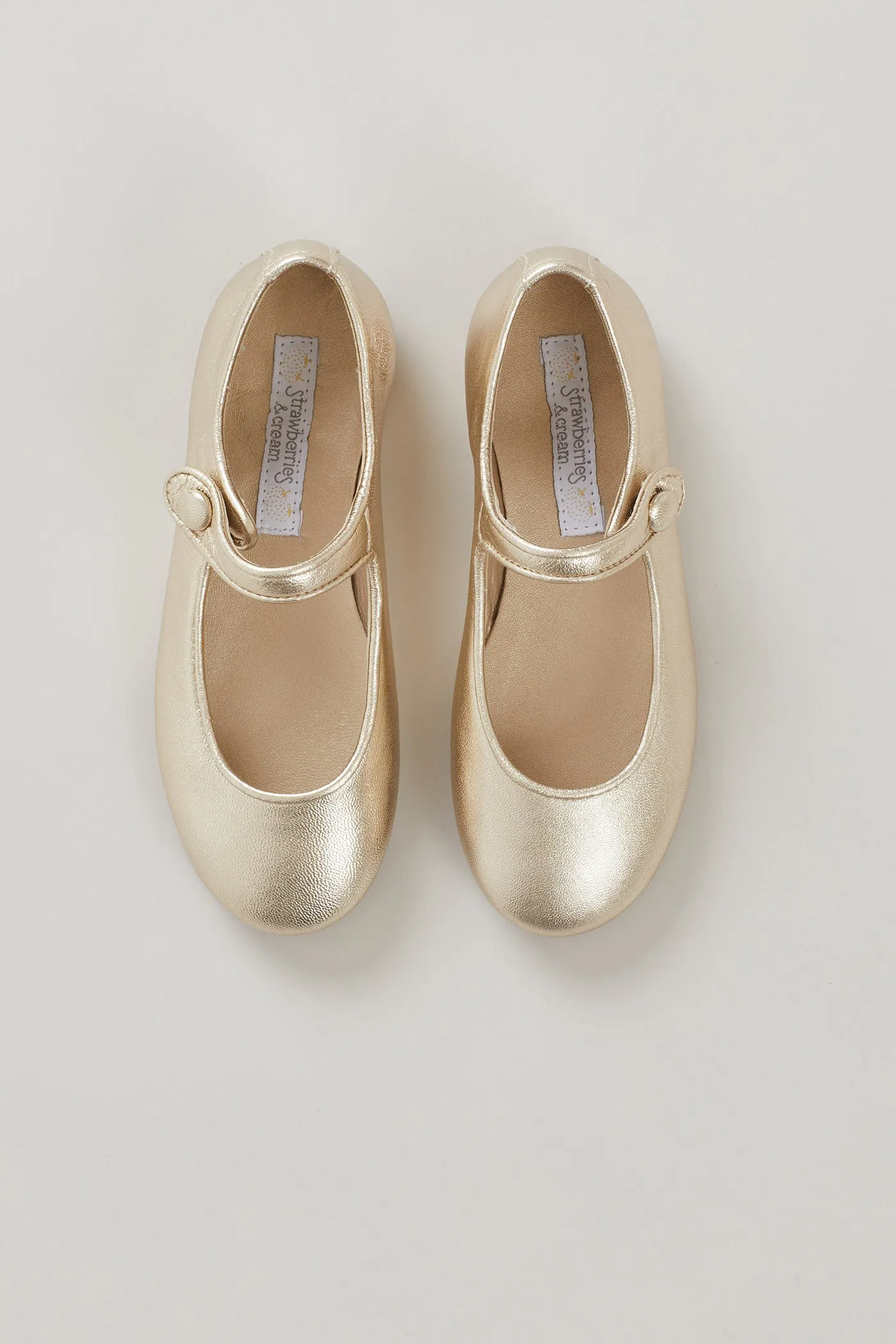 Mary Jane In Gold Leather