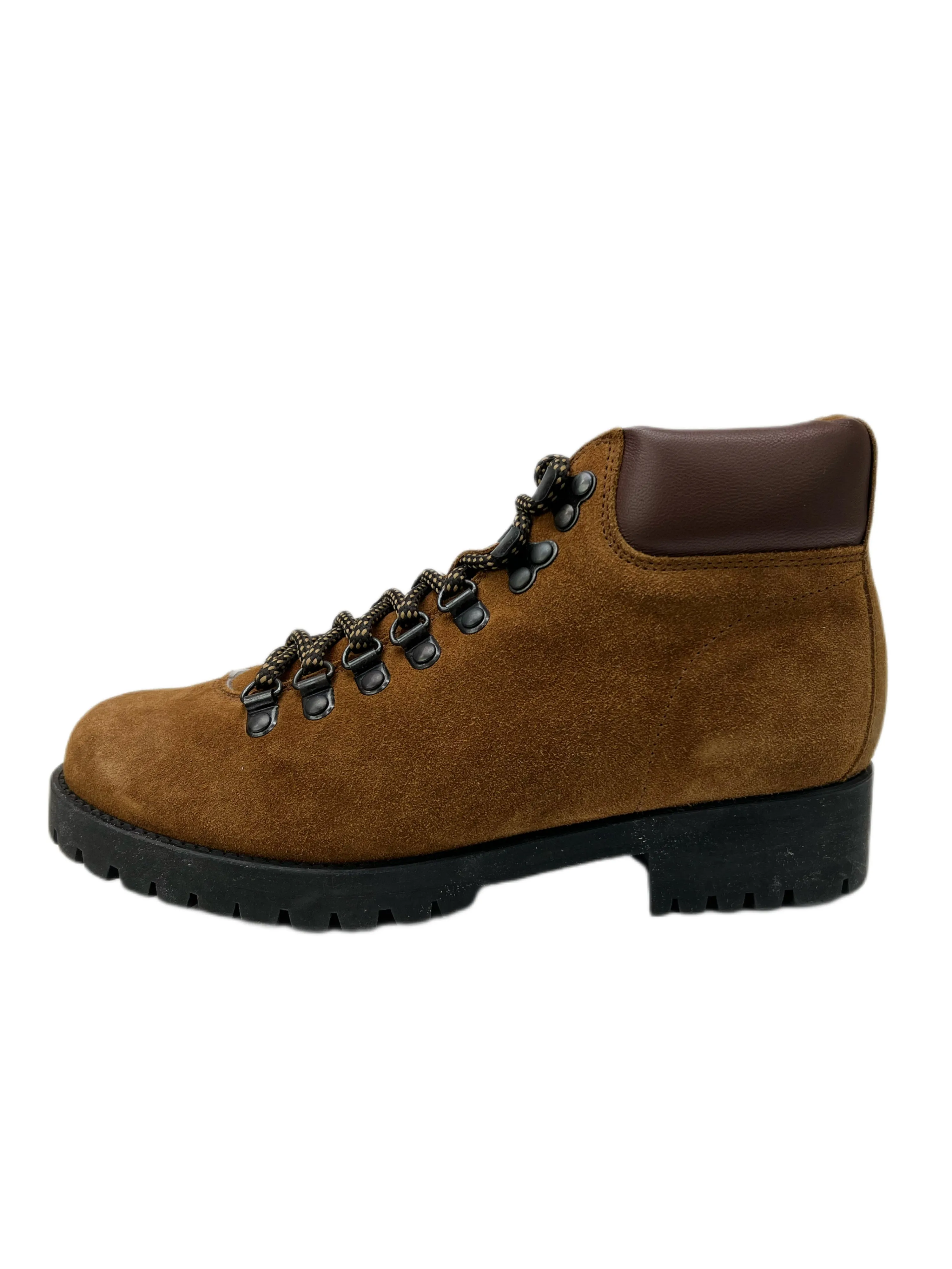 Max Mara Women's Cammello Urna Suede Lace Up Ankle Boots Size 7 NWB