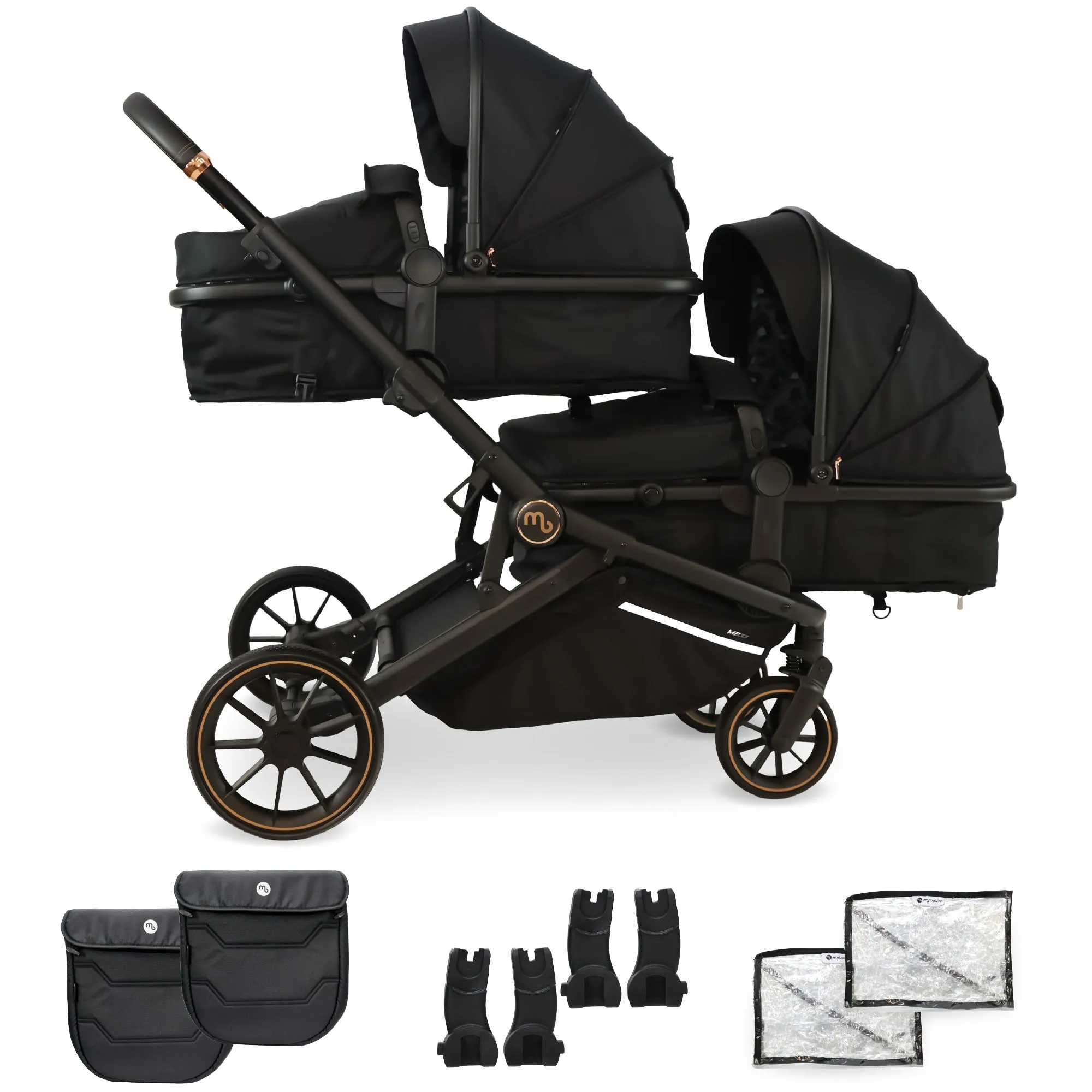MB33 Tandem Pushchair - Black Leopard