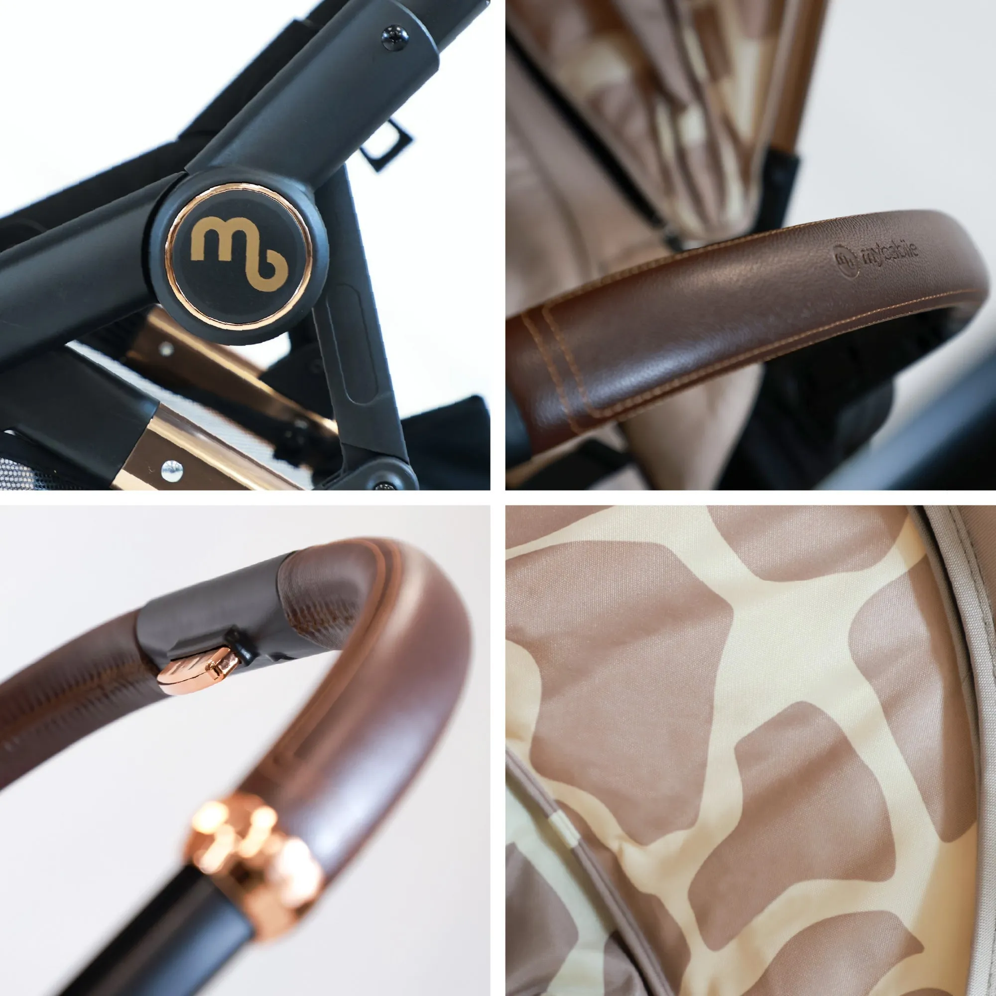 MB33 Tandem Pushchair with Infant Carrier and Base - Giraffe