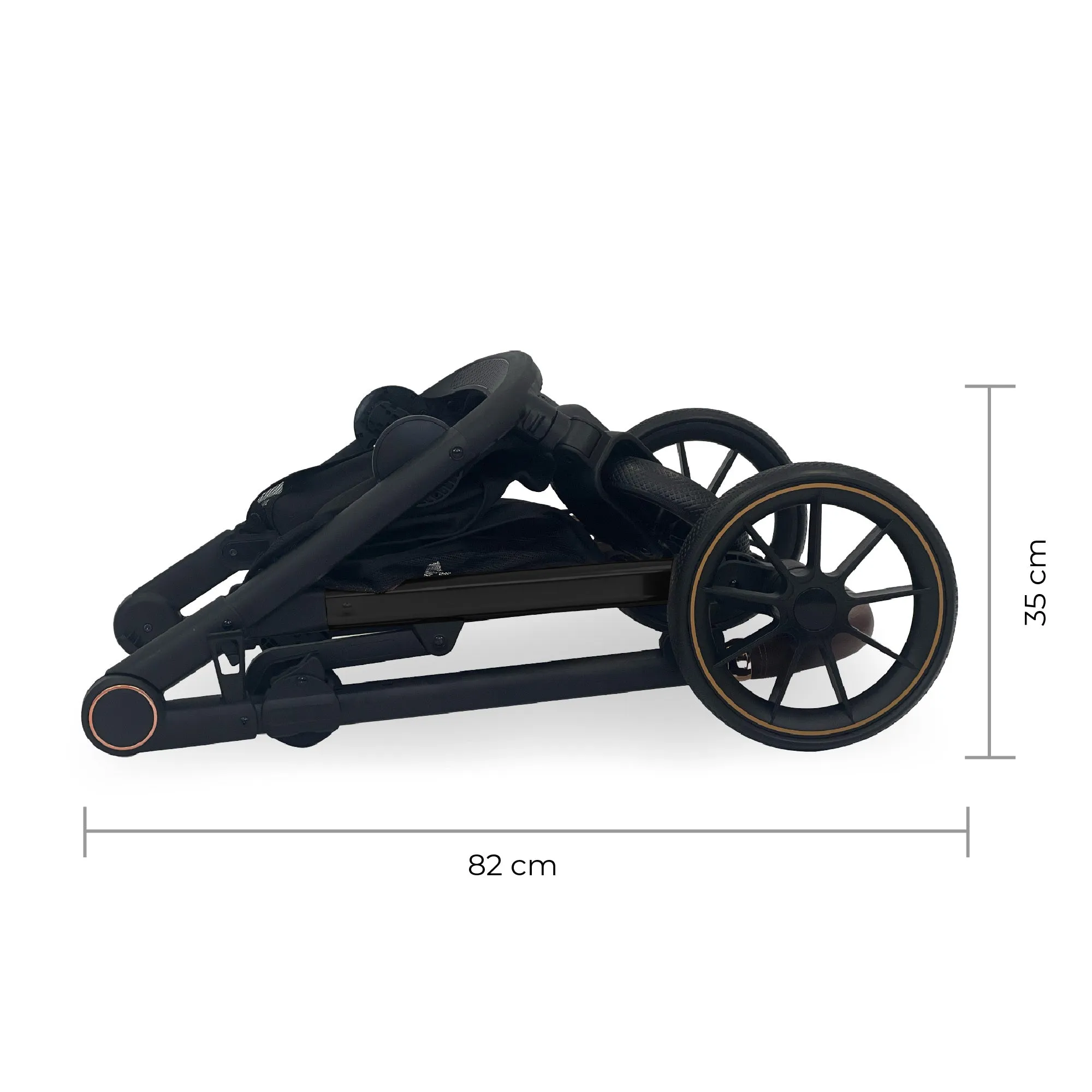 MB33 Tandem Pushchair with Infant Carrier - Black Leopard