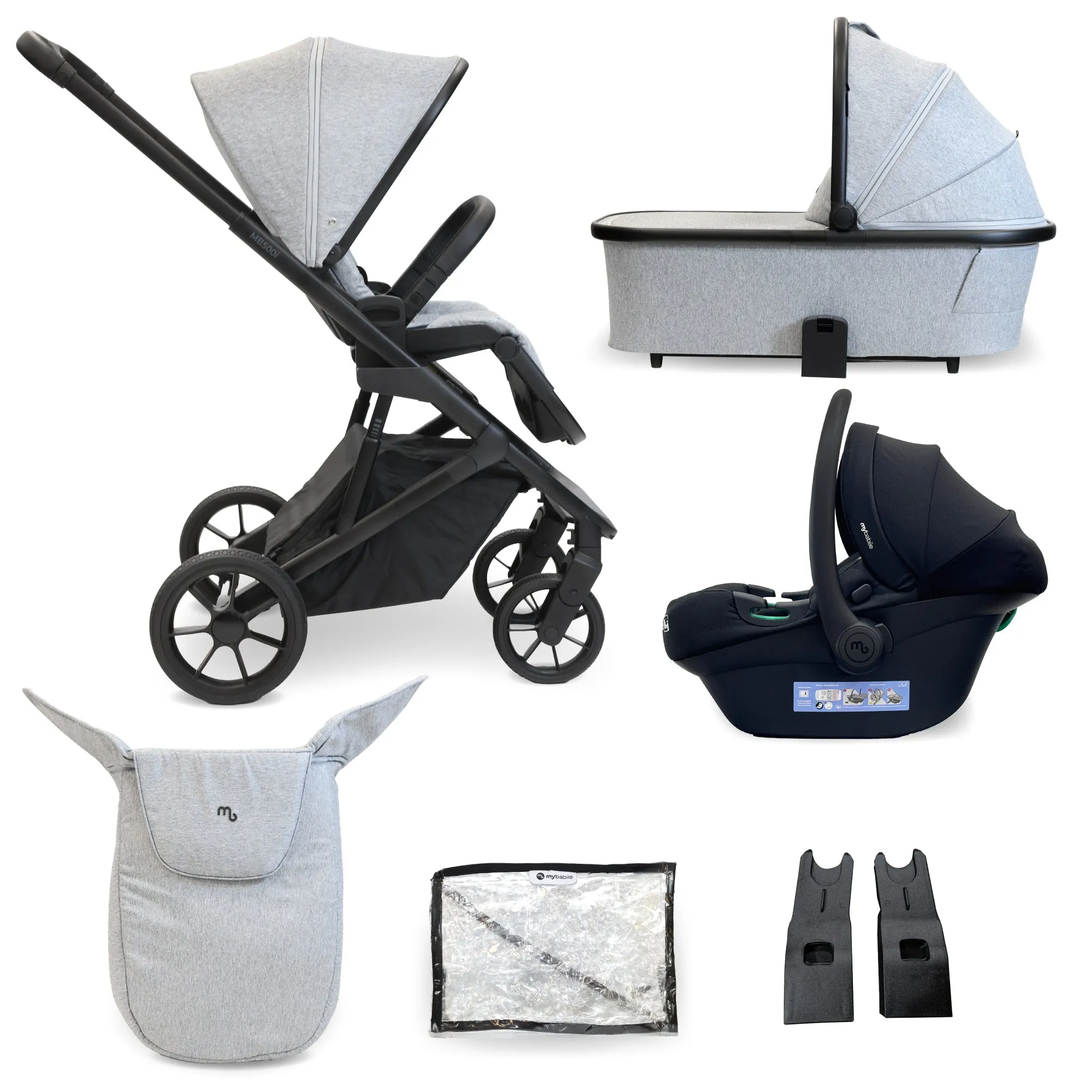 MB500 3-in-1 Travel System - Moon Grey