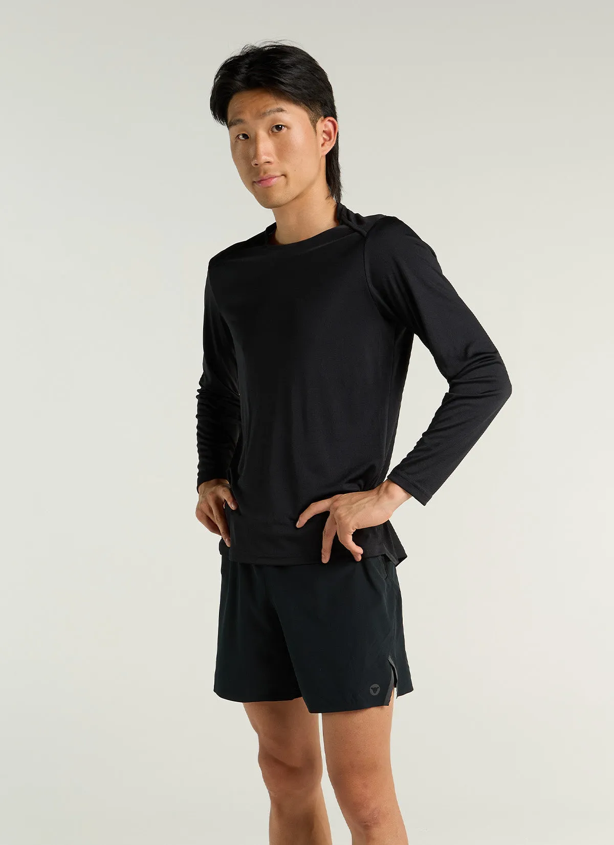 Men's Dry LS Tee - Black Reflective