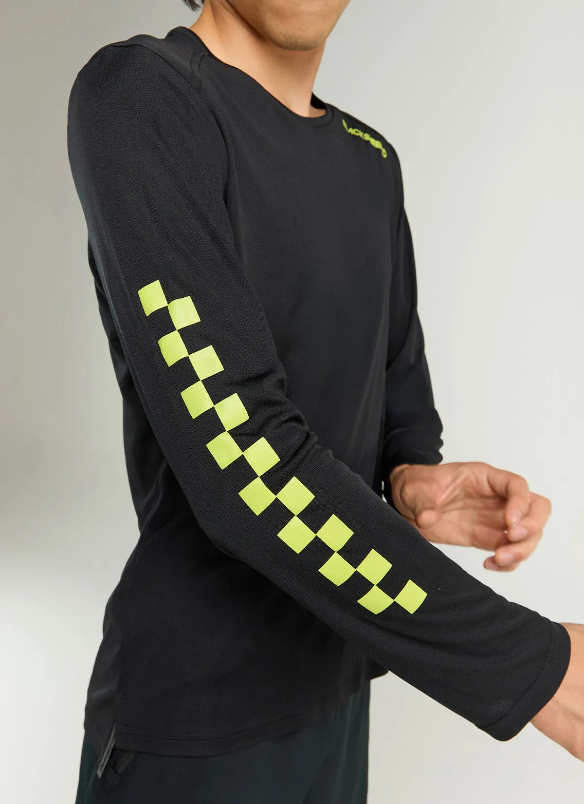 Men's Dry LS Tee - Neon Black