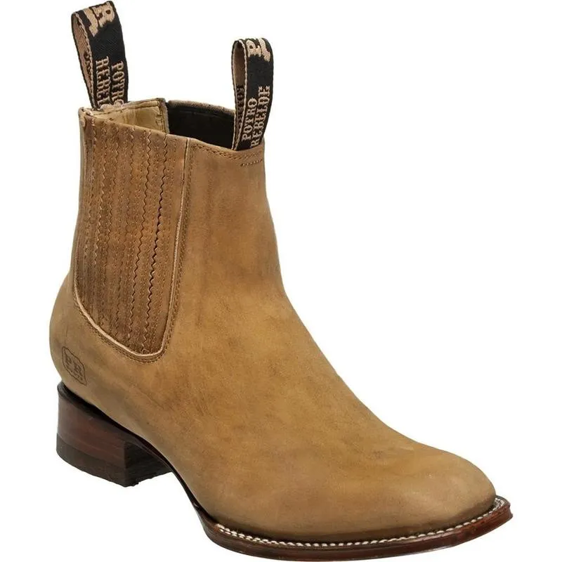 Men's Quincy Suede Charro Boots Square Toe