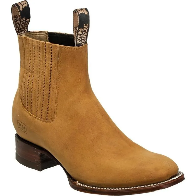 Men's Quincy Suede Charro Boots Square Toe