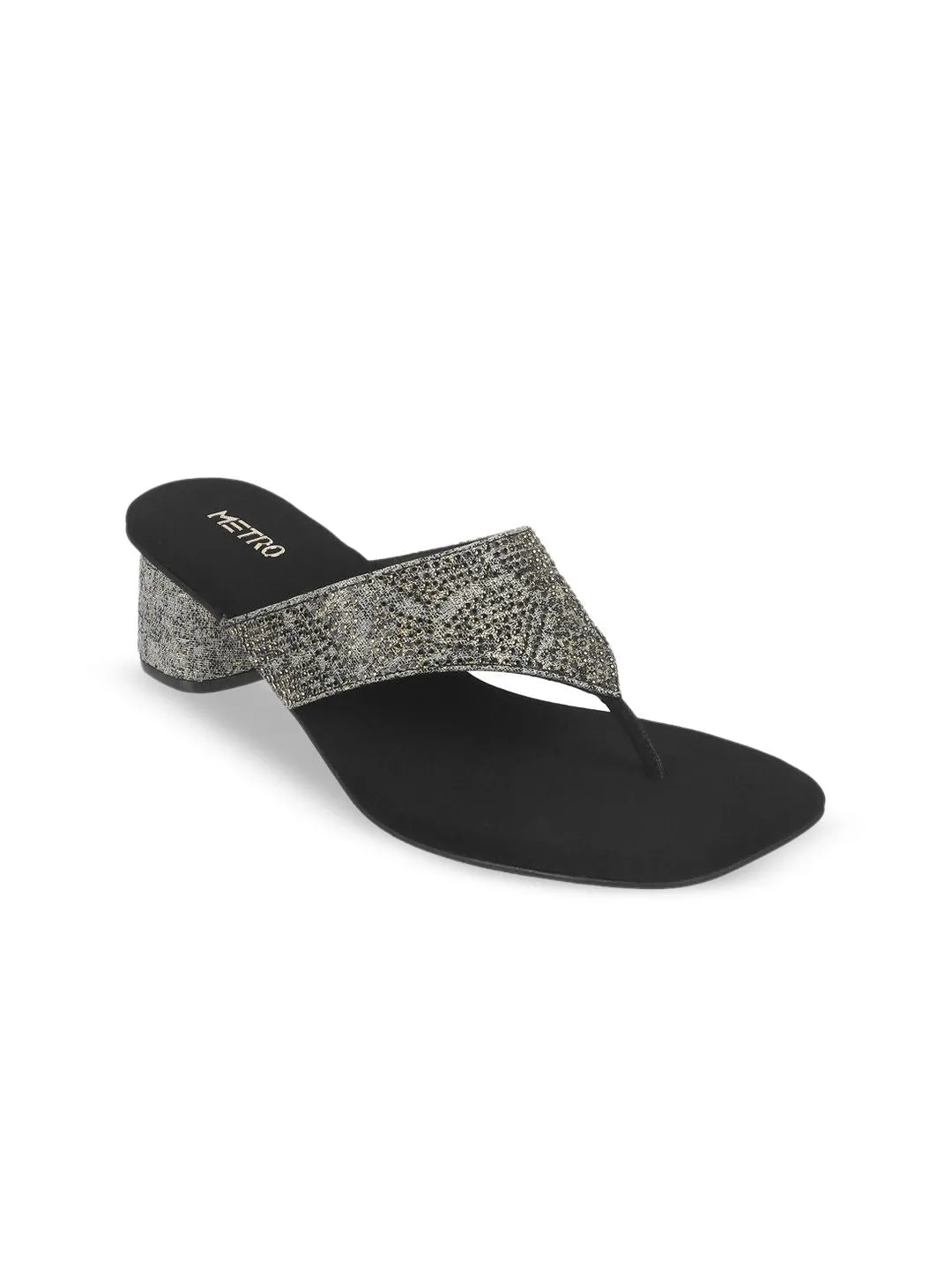 Metro Women Square Toe Block Sandals