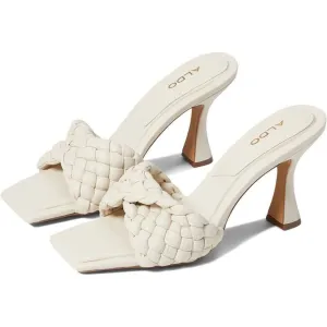 Milano White Braided Heeled Sandals