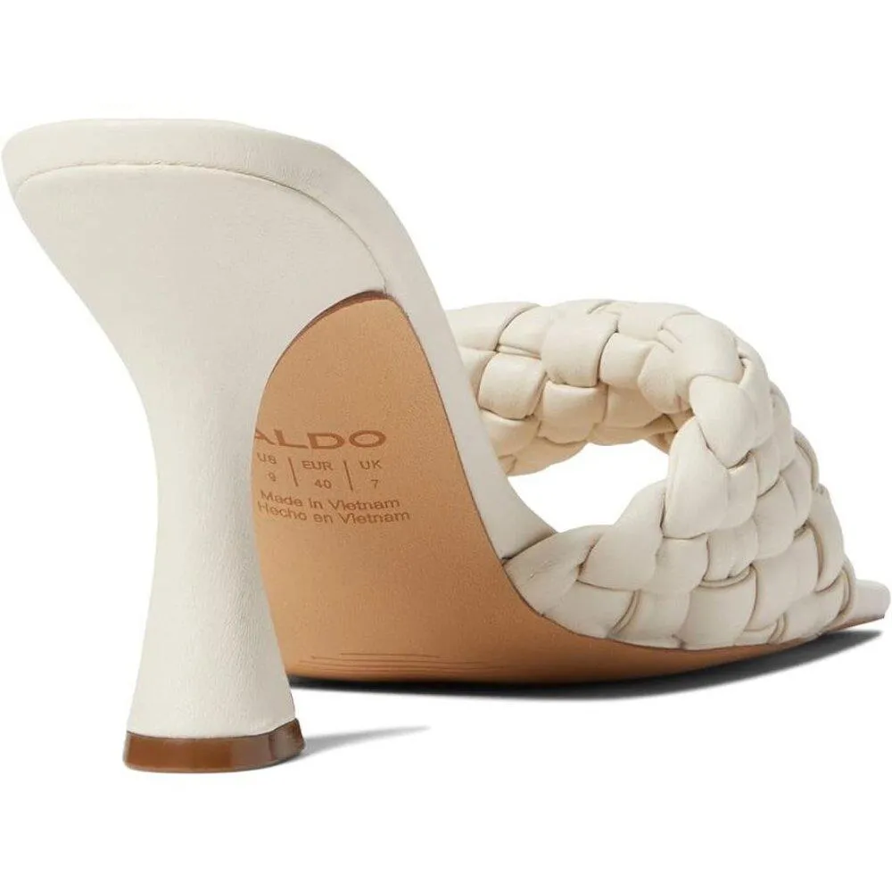 Milano White Braided Heeled Sandals