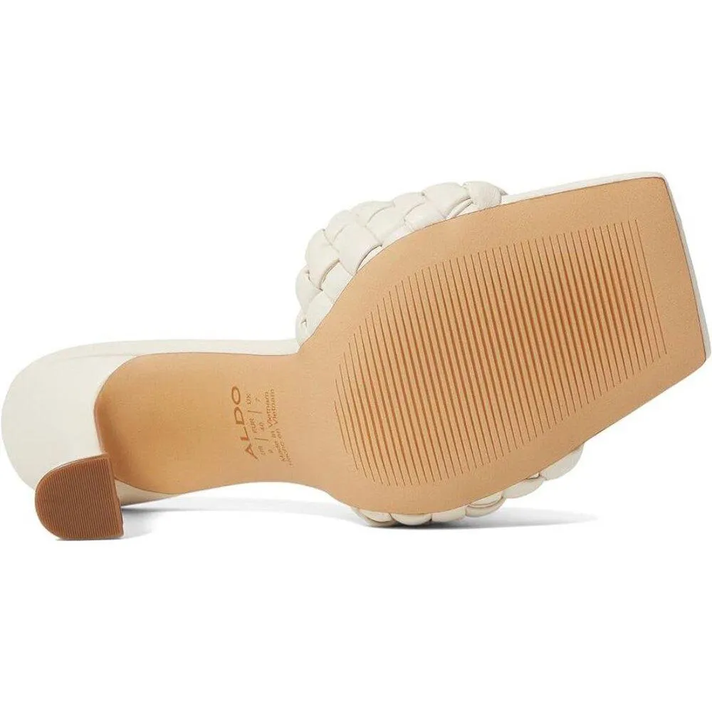 Milano White Braided Heeled Sandals