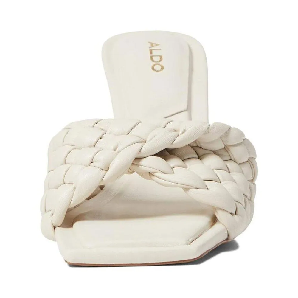Milano White Braided Heeled Sandals