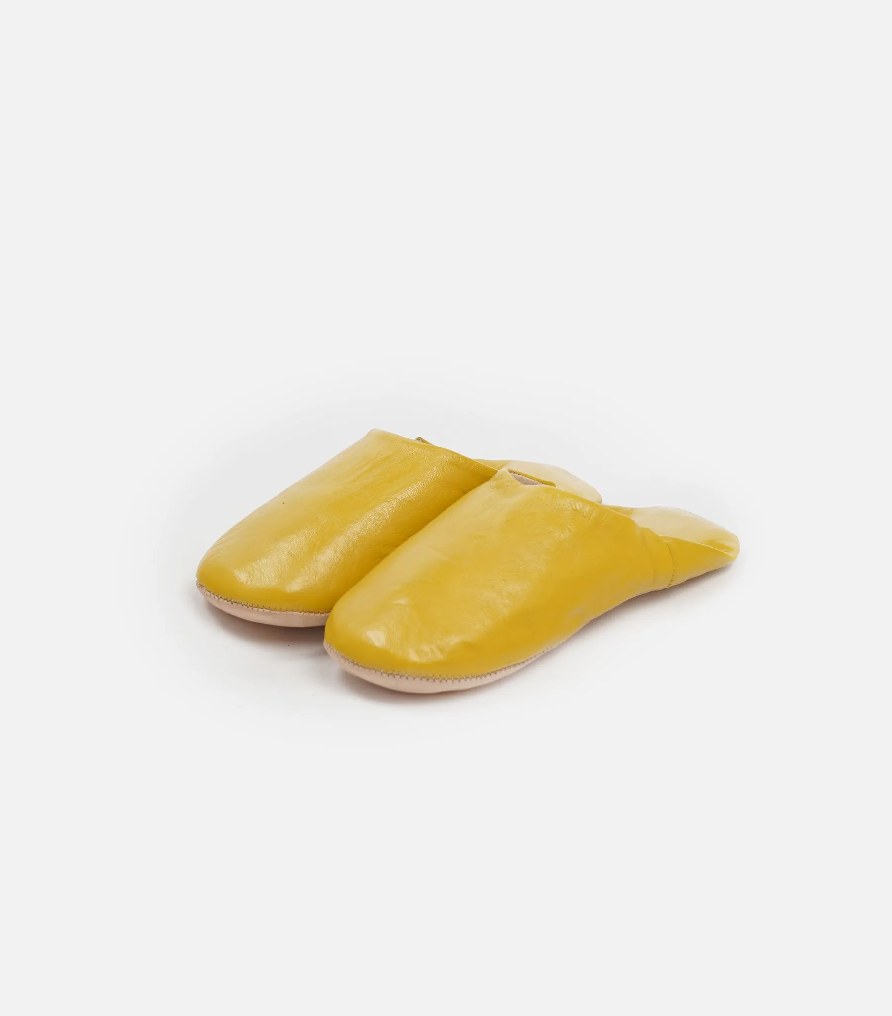 Moroccan Babouche Basic Slippers / Mustard