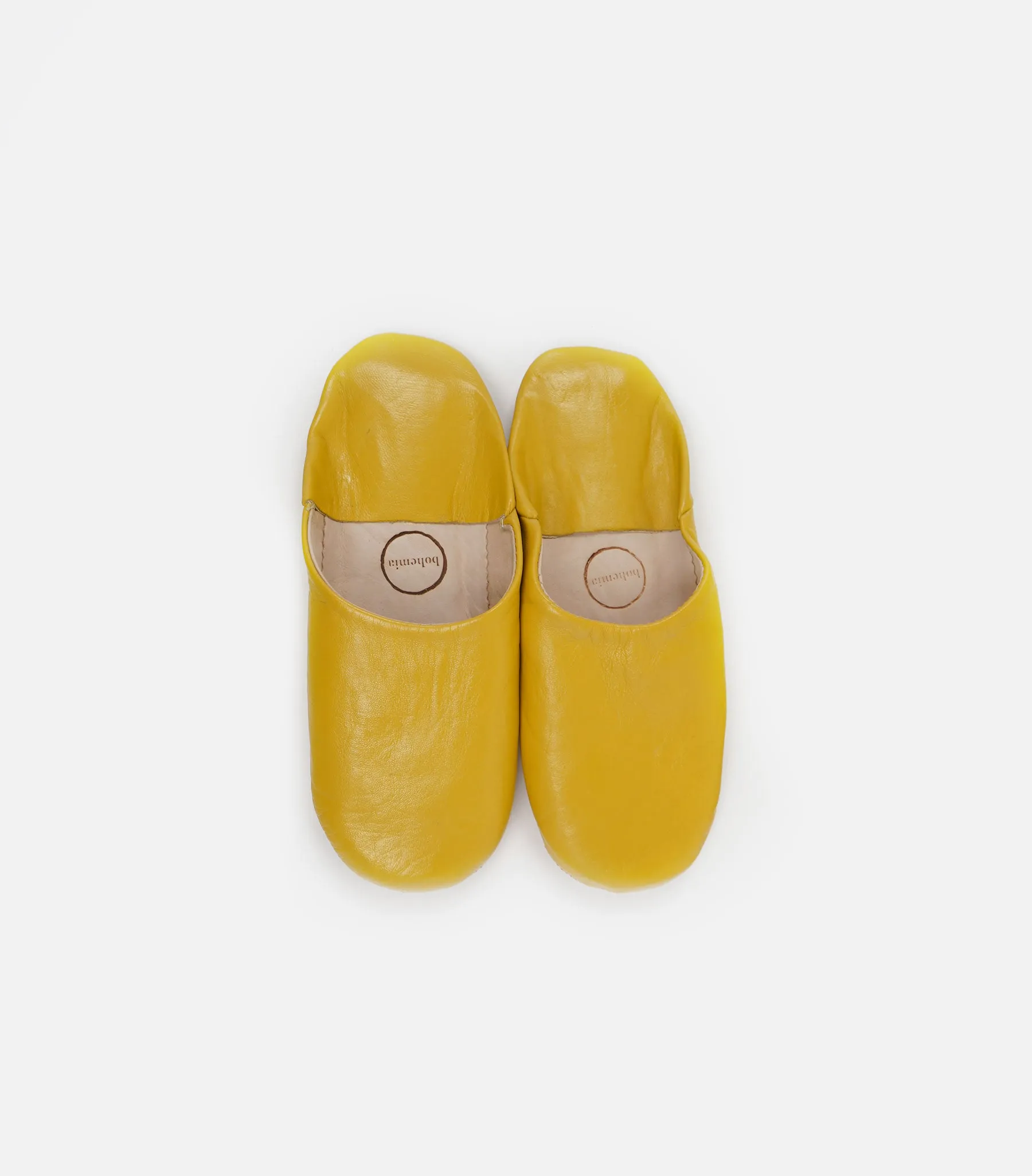 Moroccan Babouche Basic Slippers / Mustard